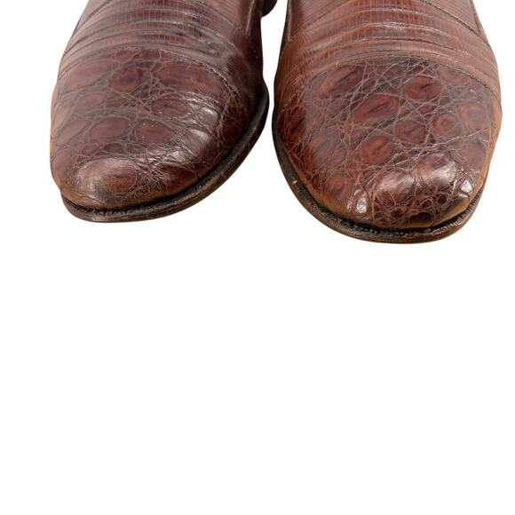 Vintage Bruno Magli Men’s Brown Two Tone Made in Italy Slip On Dress Shoe Sz 11 main image 5